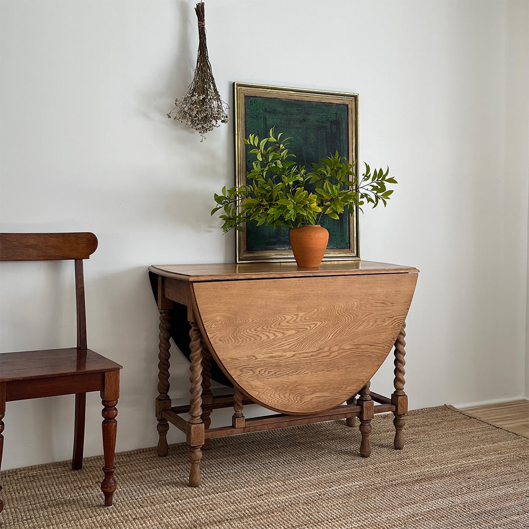 English Oak Gateway Leg Table