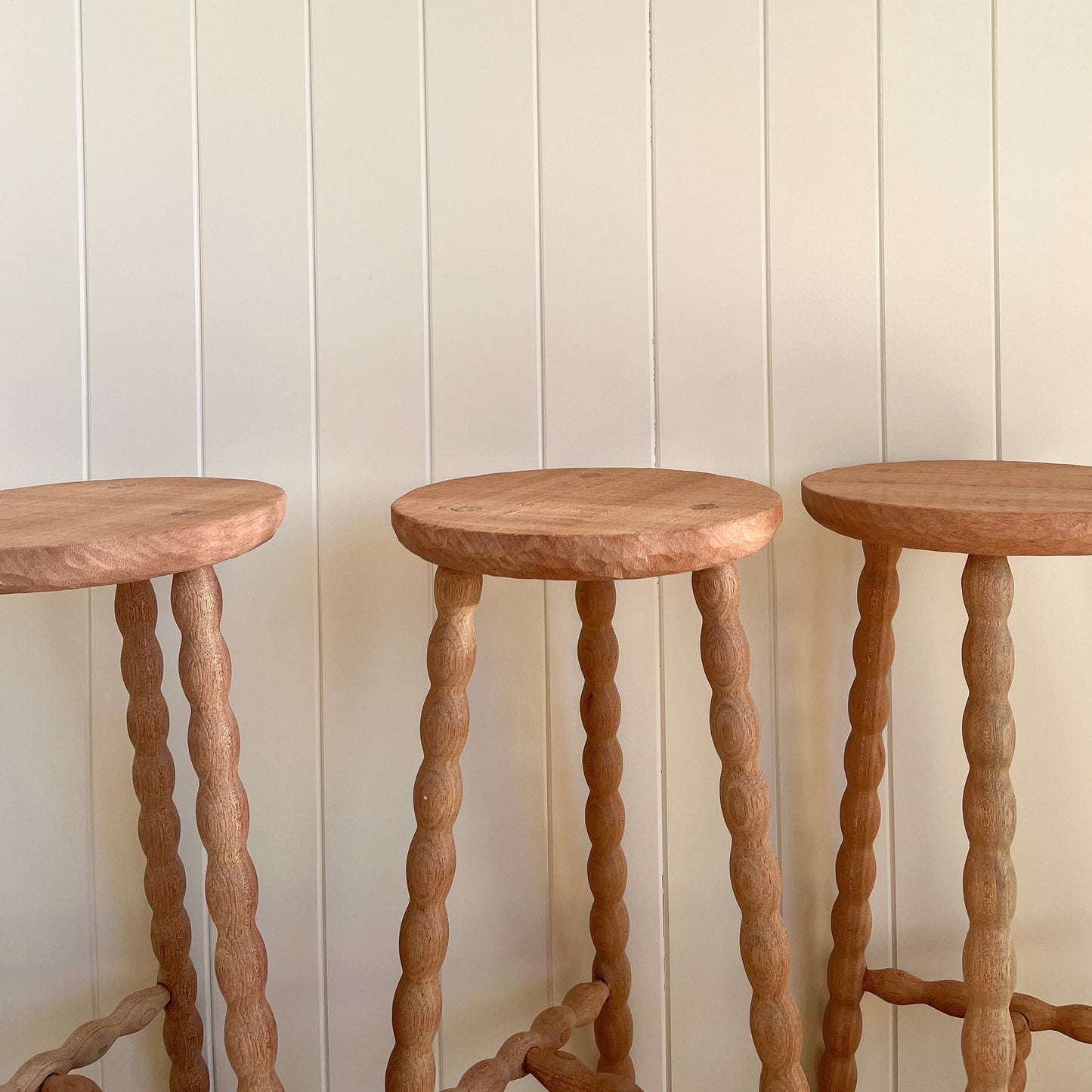 Bobbin High Stool - Raw finish
