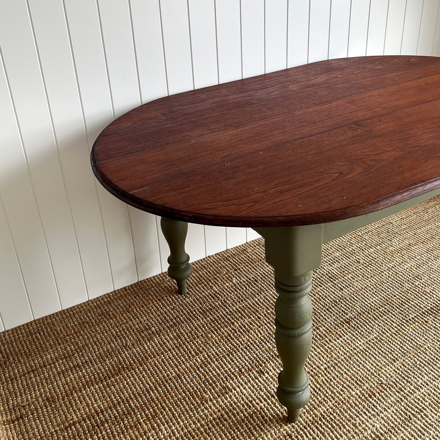 Oval dining table