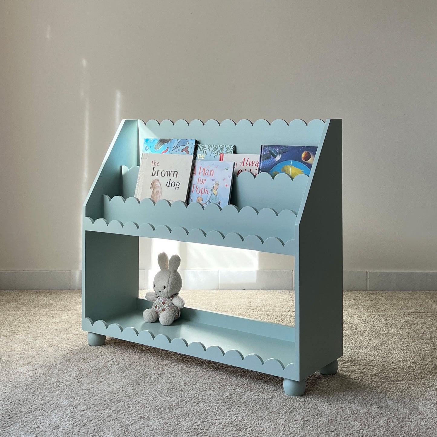 Front-Facing Scallop Bookshelf