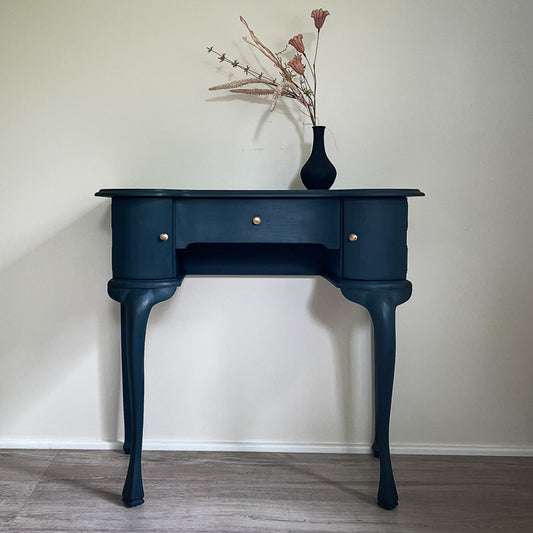 Navy vintage console table