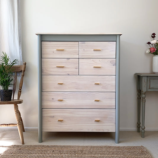 White washed tall boy