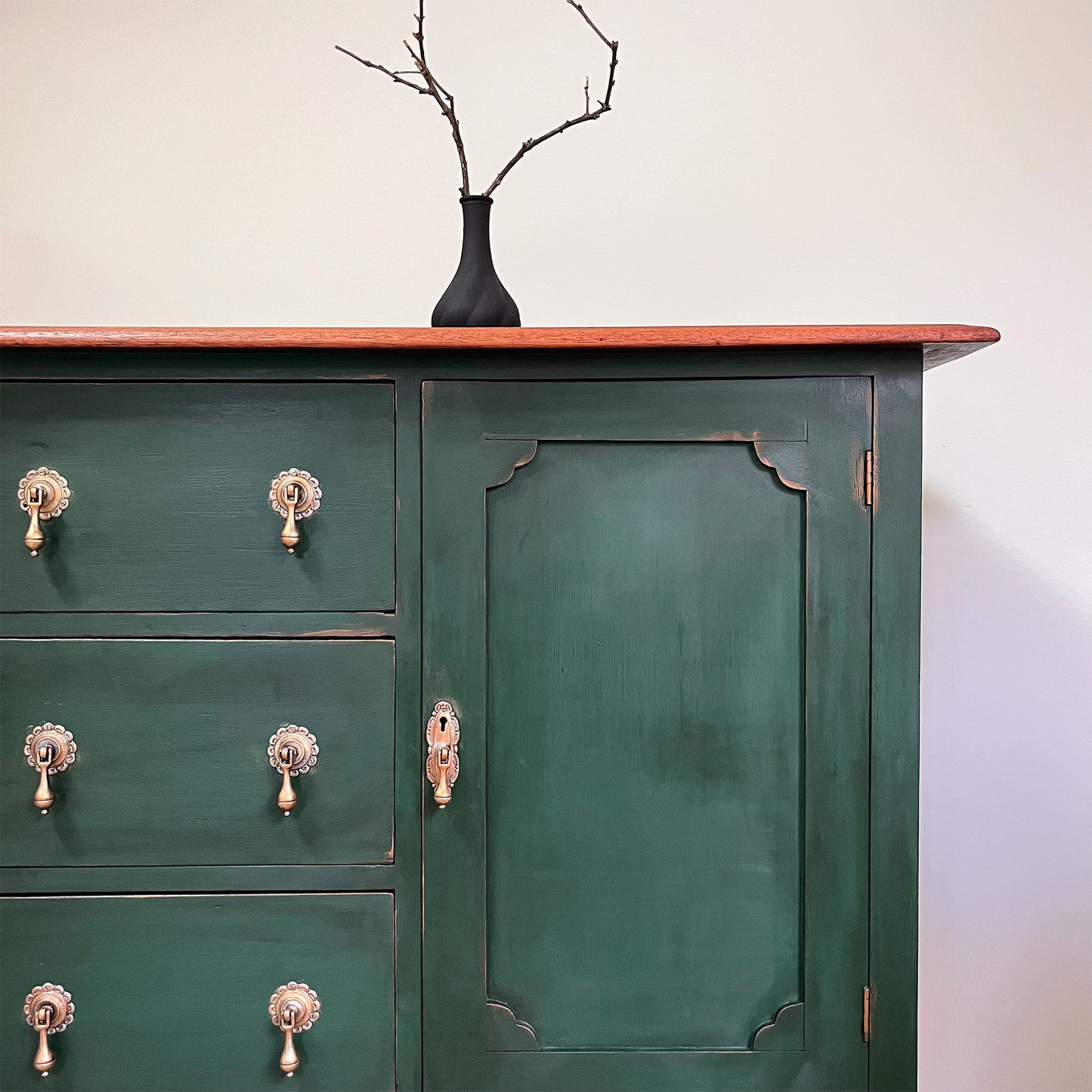 Vintage green sideboard