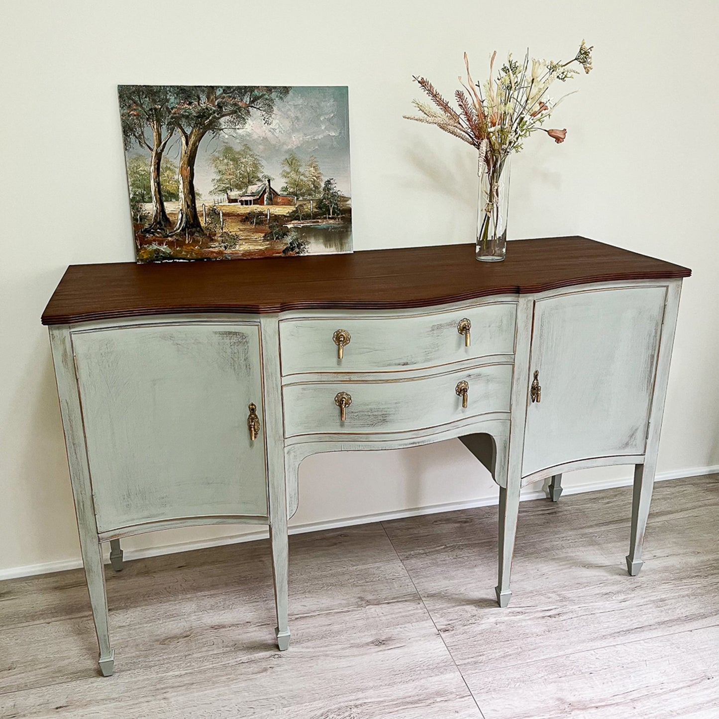 Antique eucalyptus sideboard