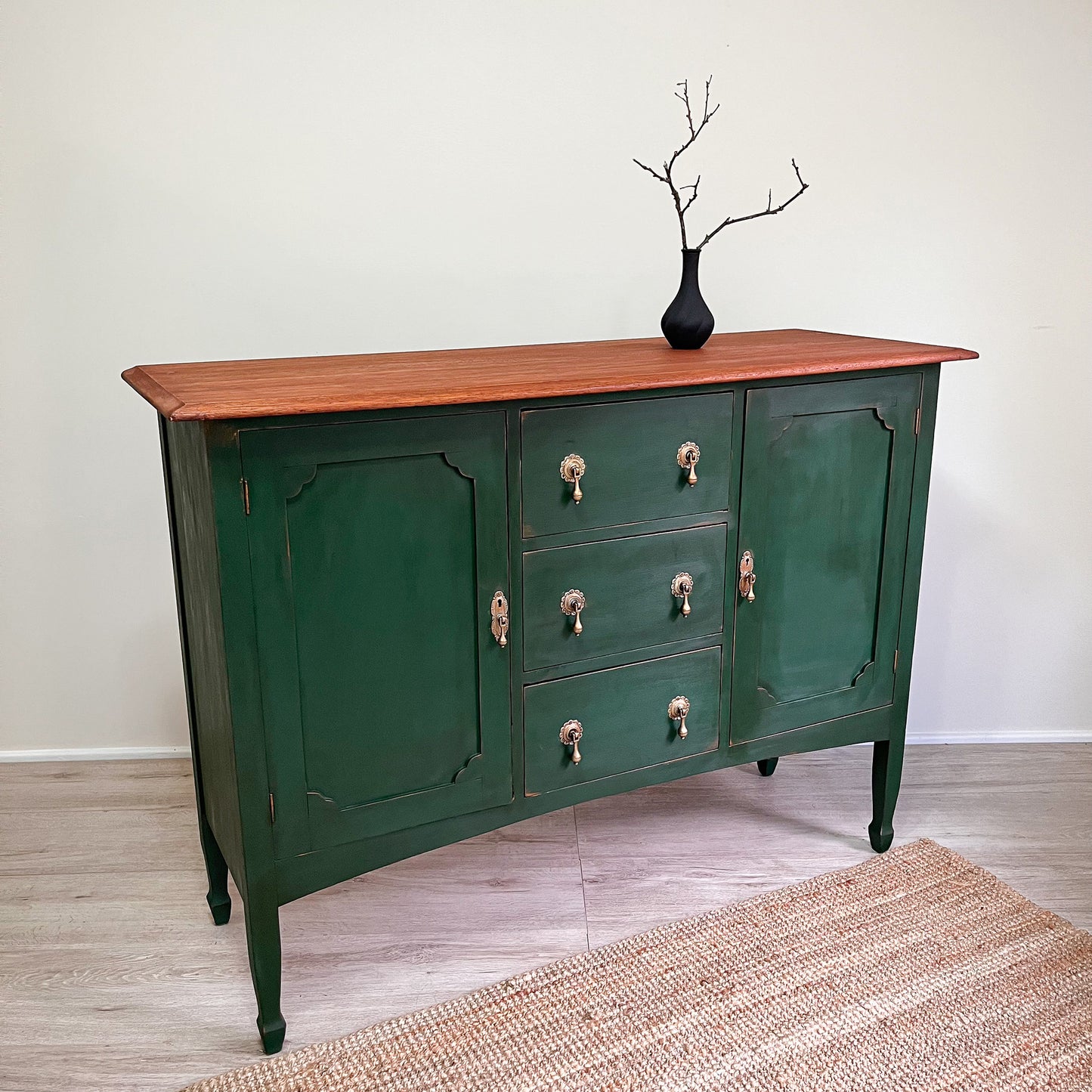 Vintage green sideboard