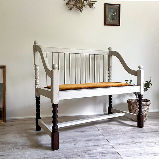 Antique Edwardian hall seat