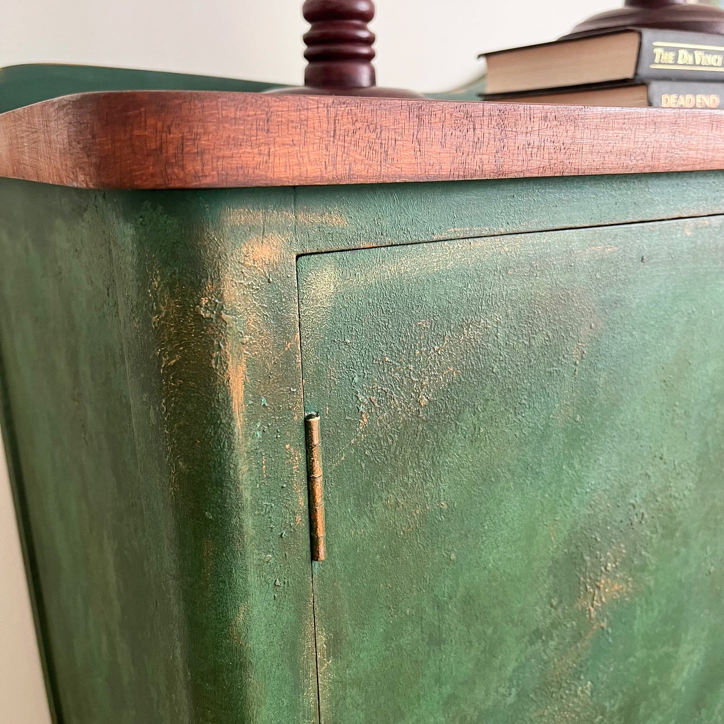 Textured Green Antique Buffet