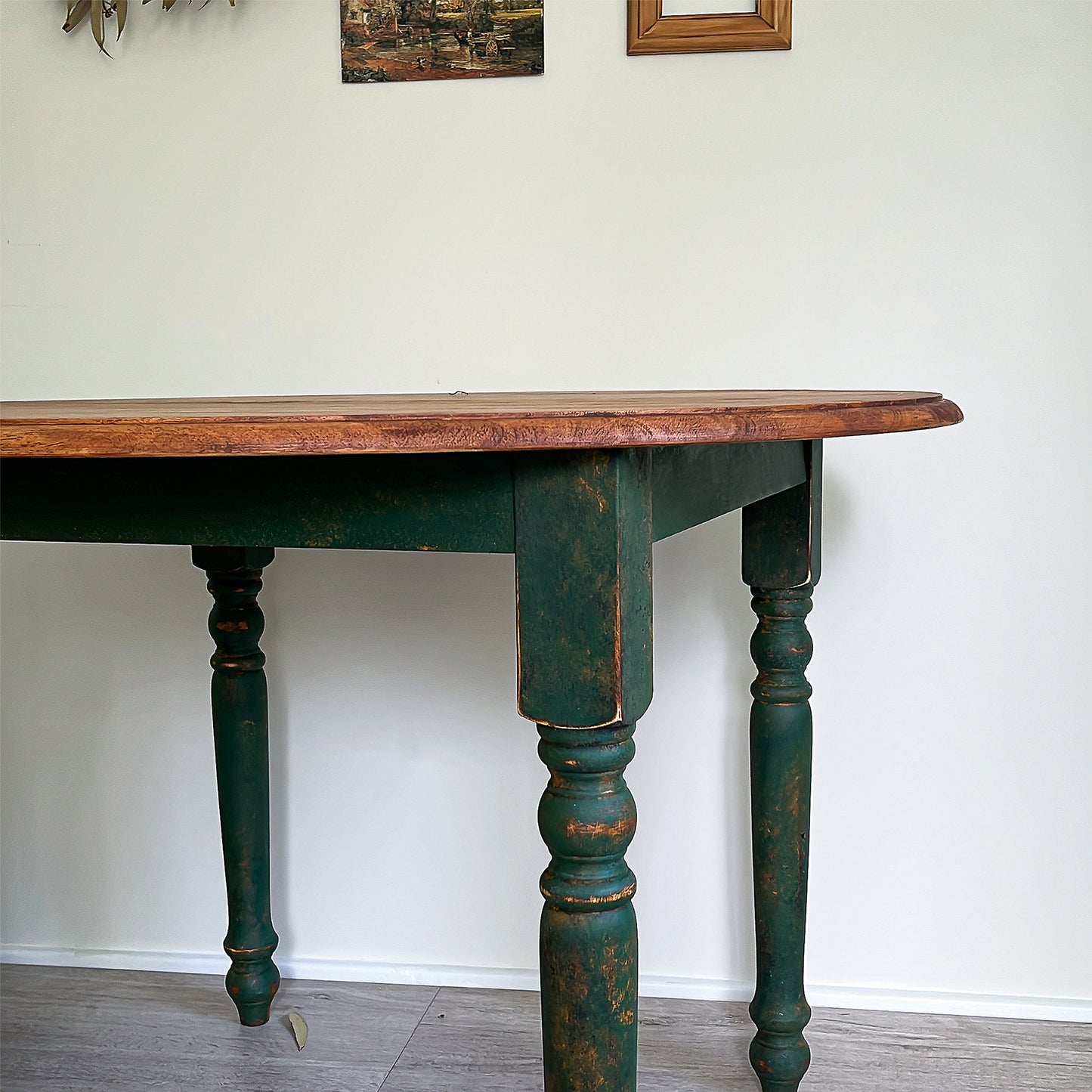 Green textured vintage table