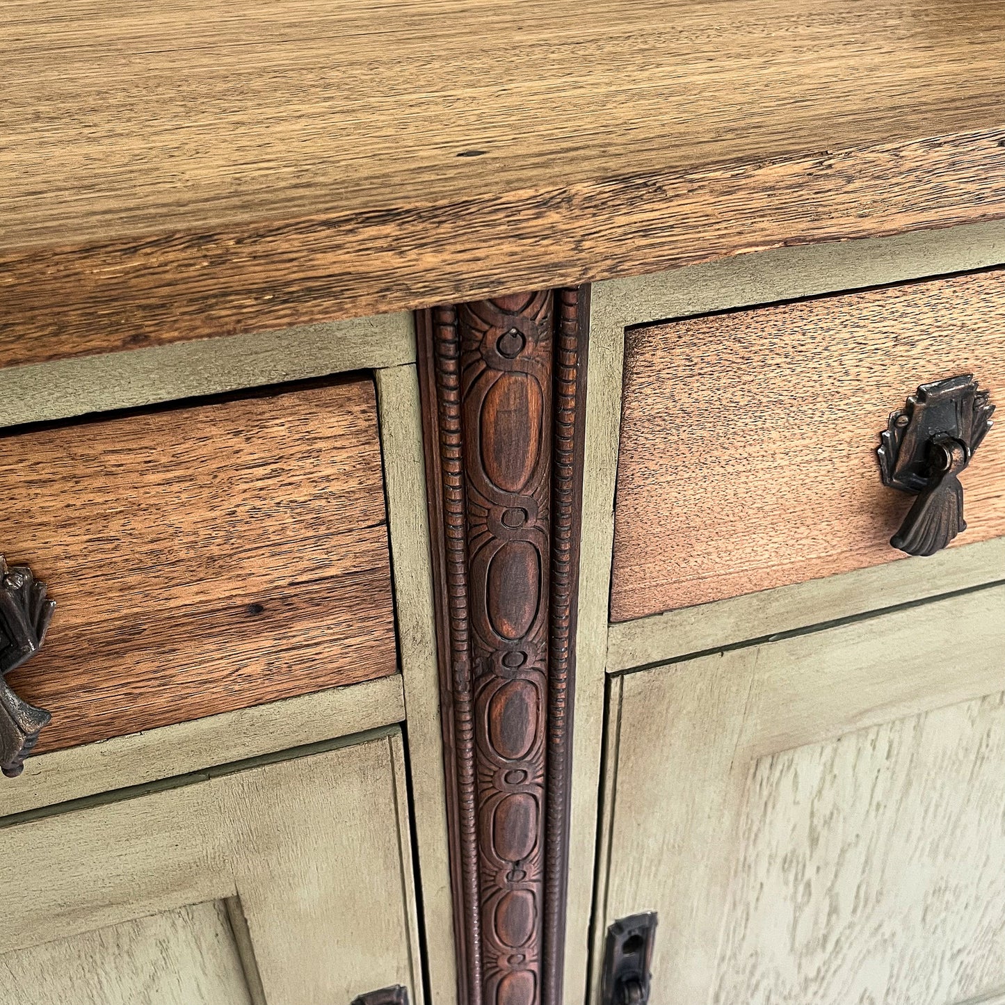 Antique sage buffet