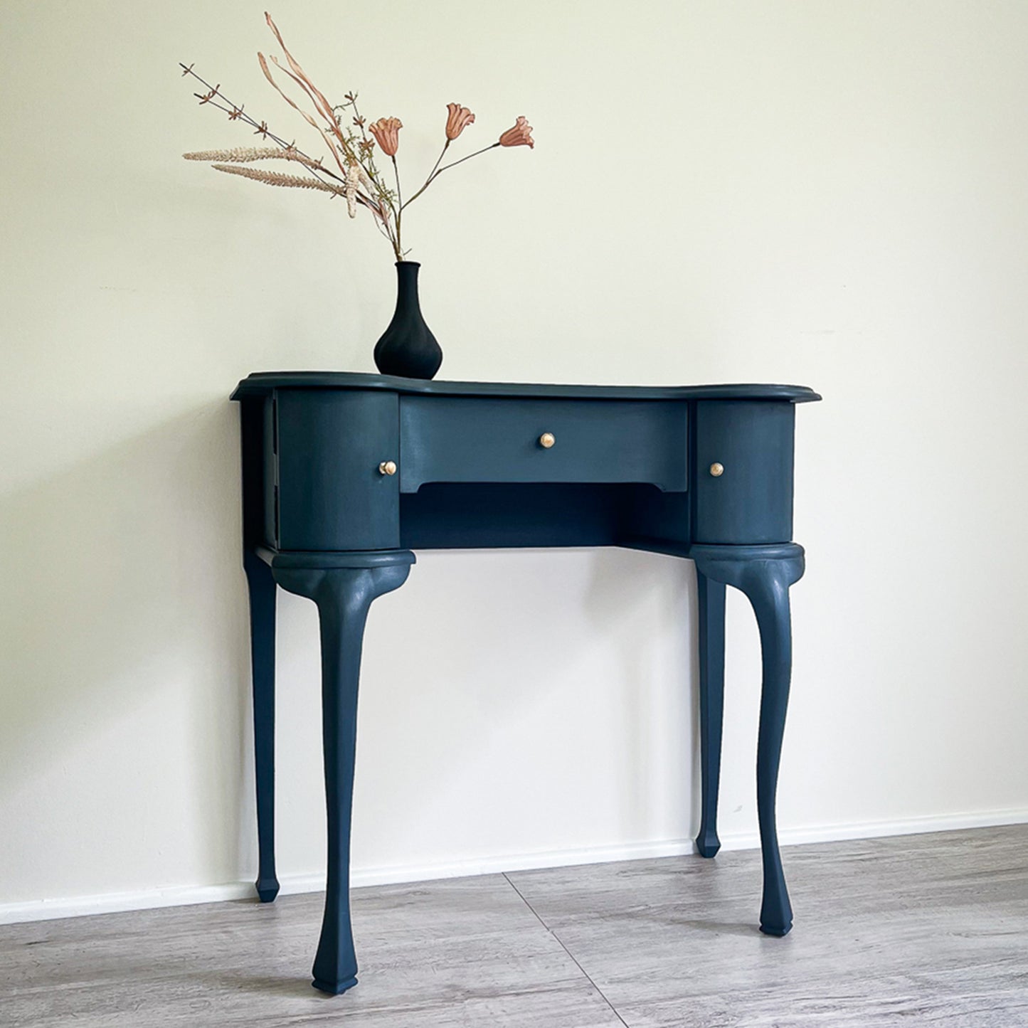 Navy vintage console table