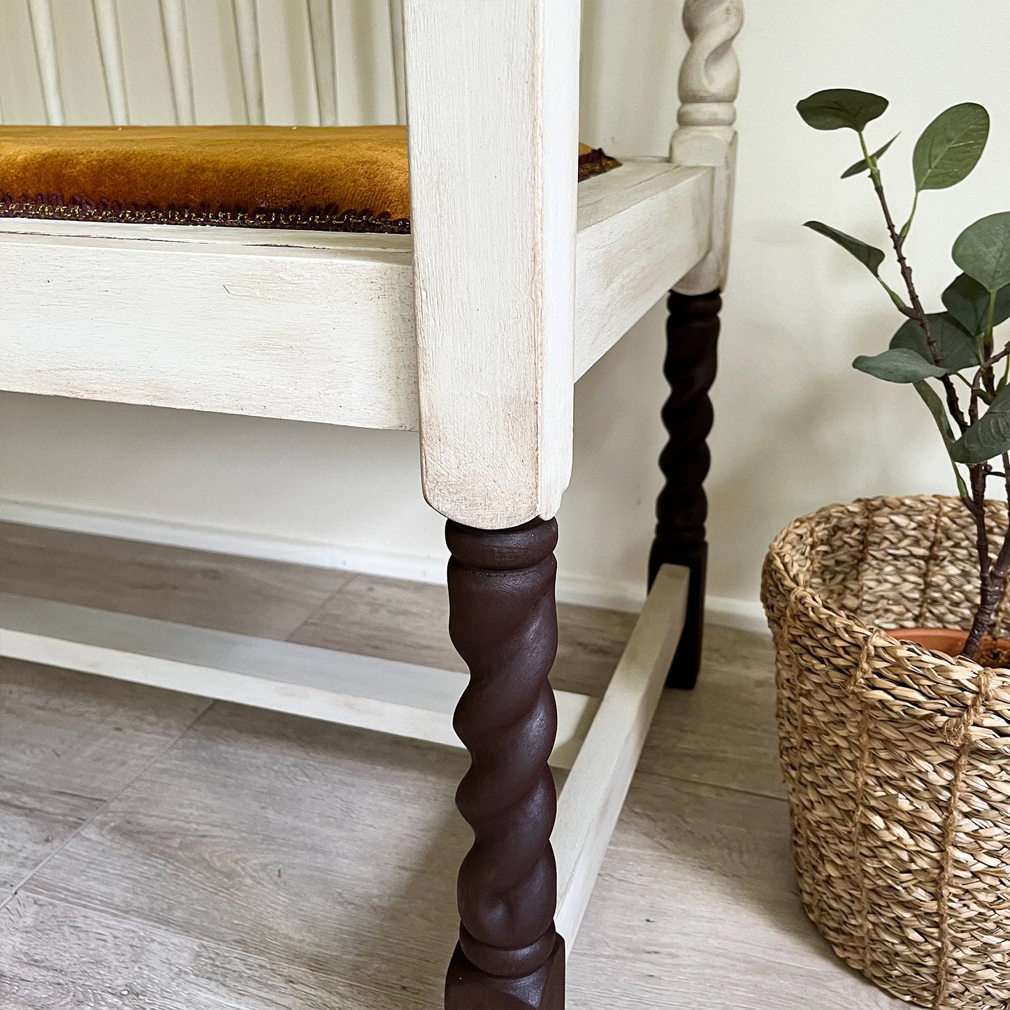 Antique Edwardian hall seat
