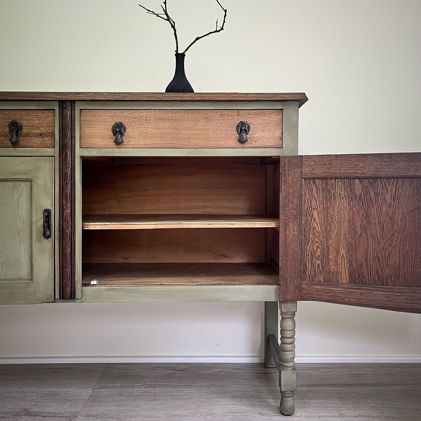 Antique sage buffet