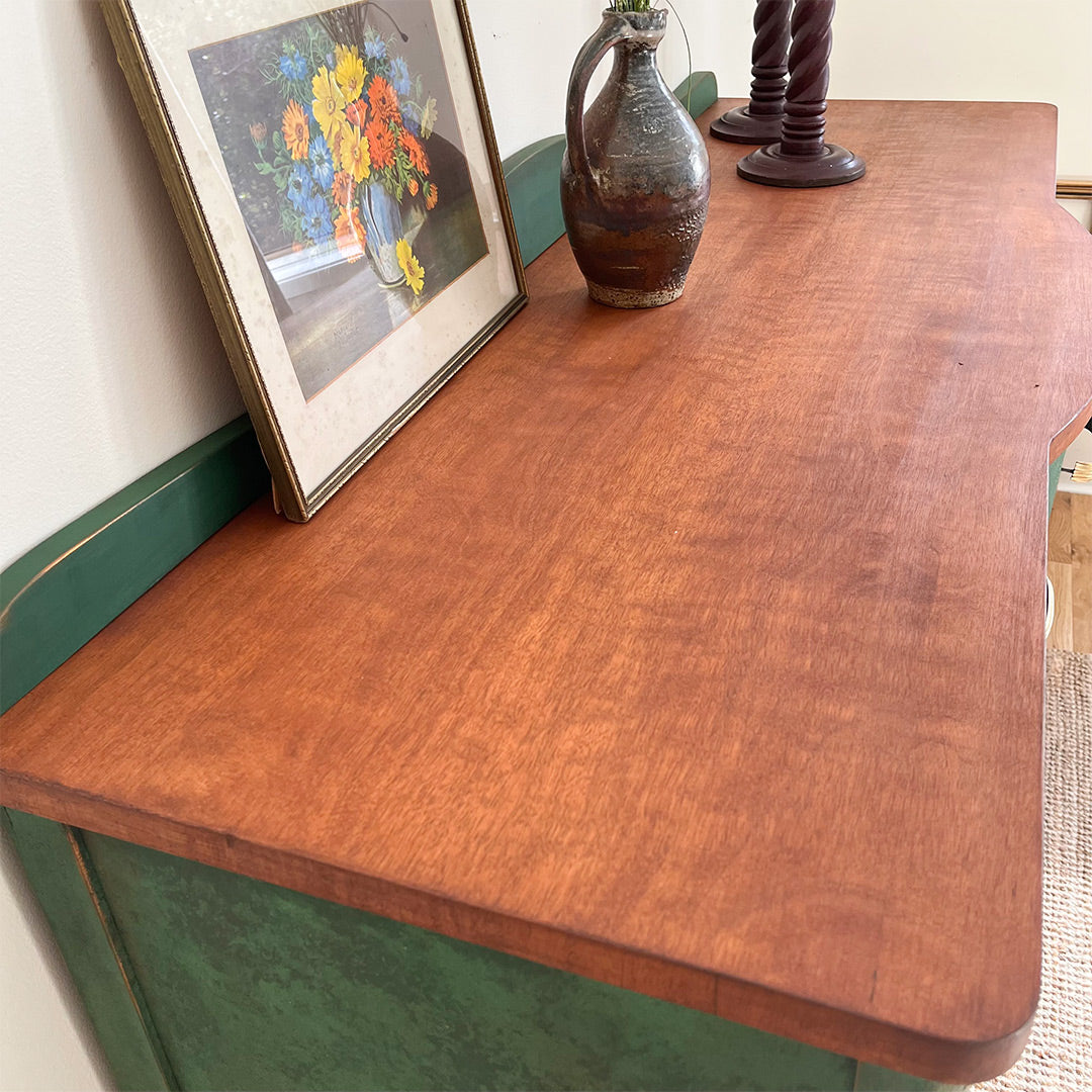 Textured Green Antique Buffet