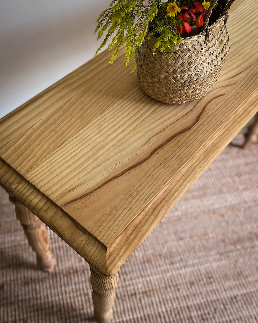 Pine console table