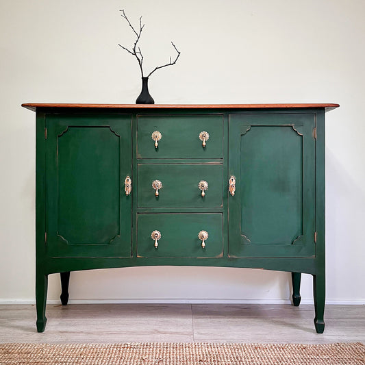 Vintage green sideboard
