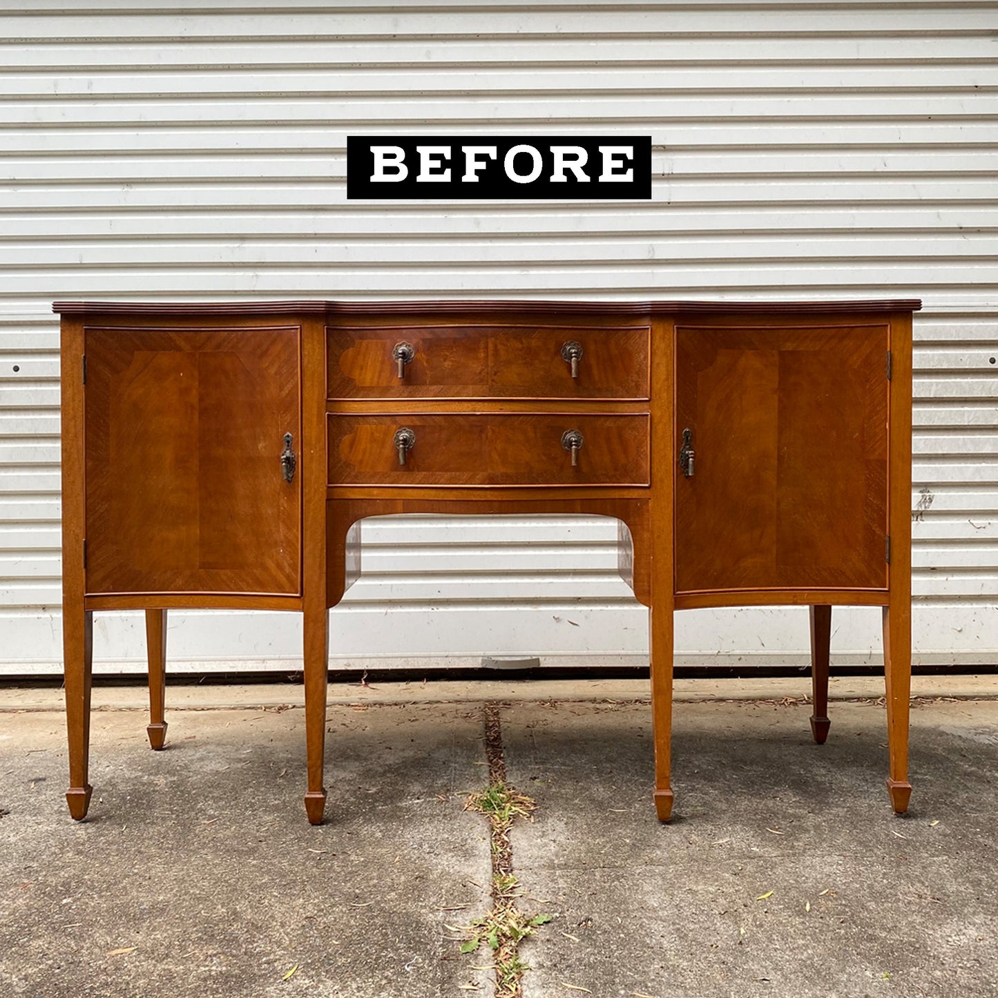 Antique eucalyptus sideboard