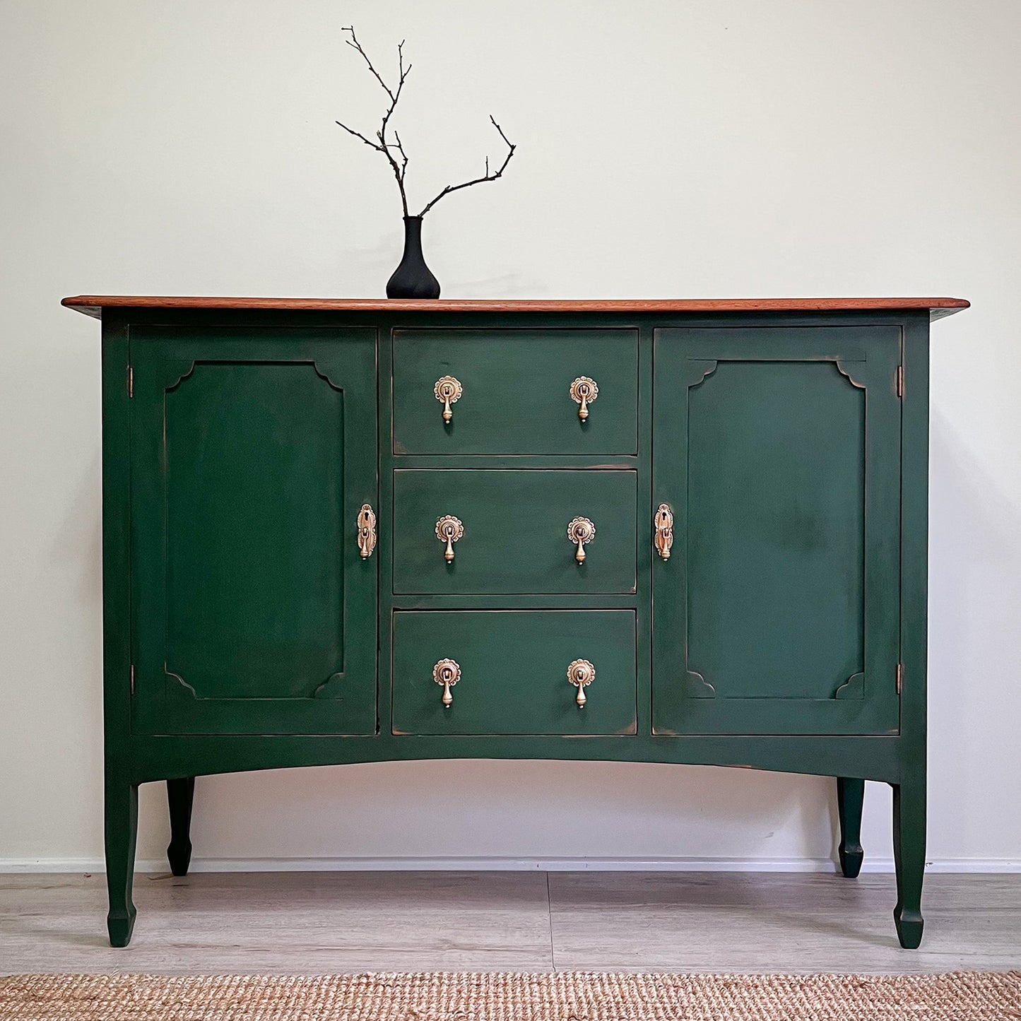Vintage green sideboard