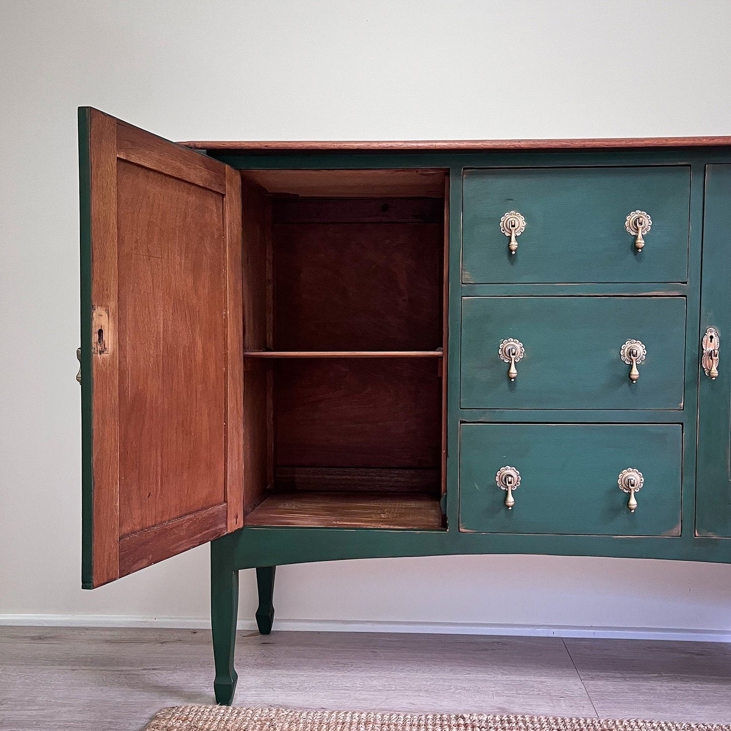Vintage green sideboard