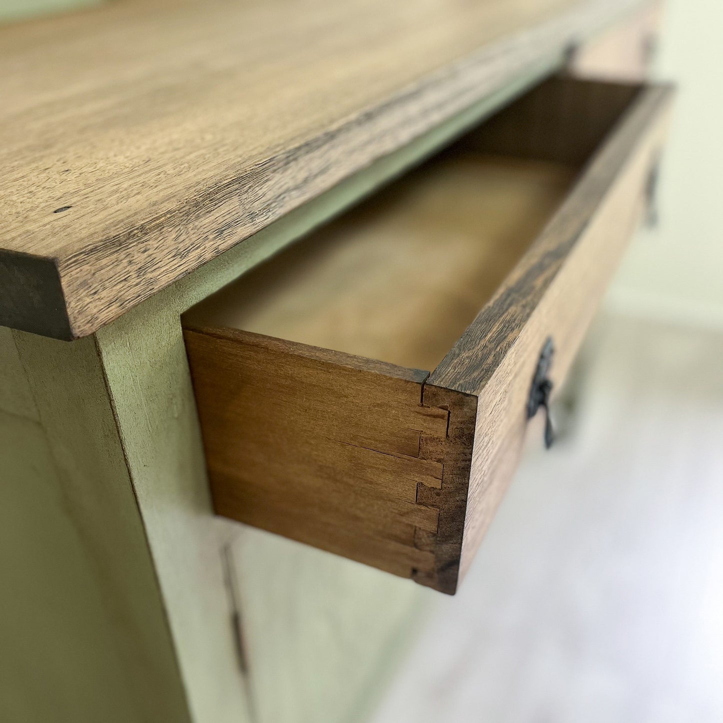 Antique sage buffet
