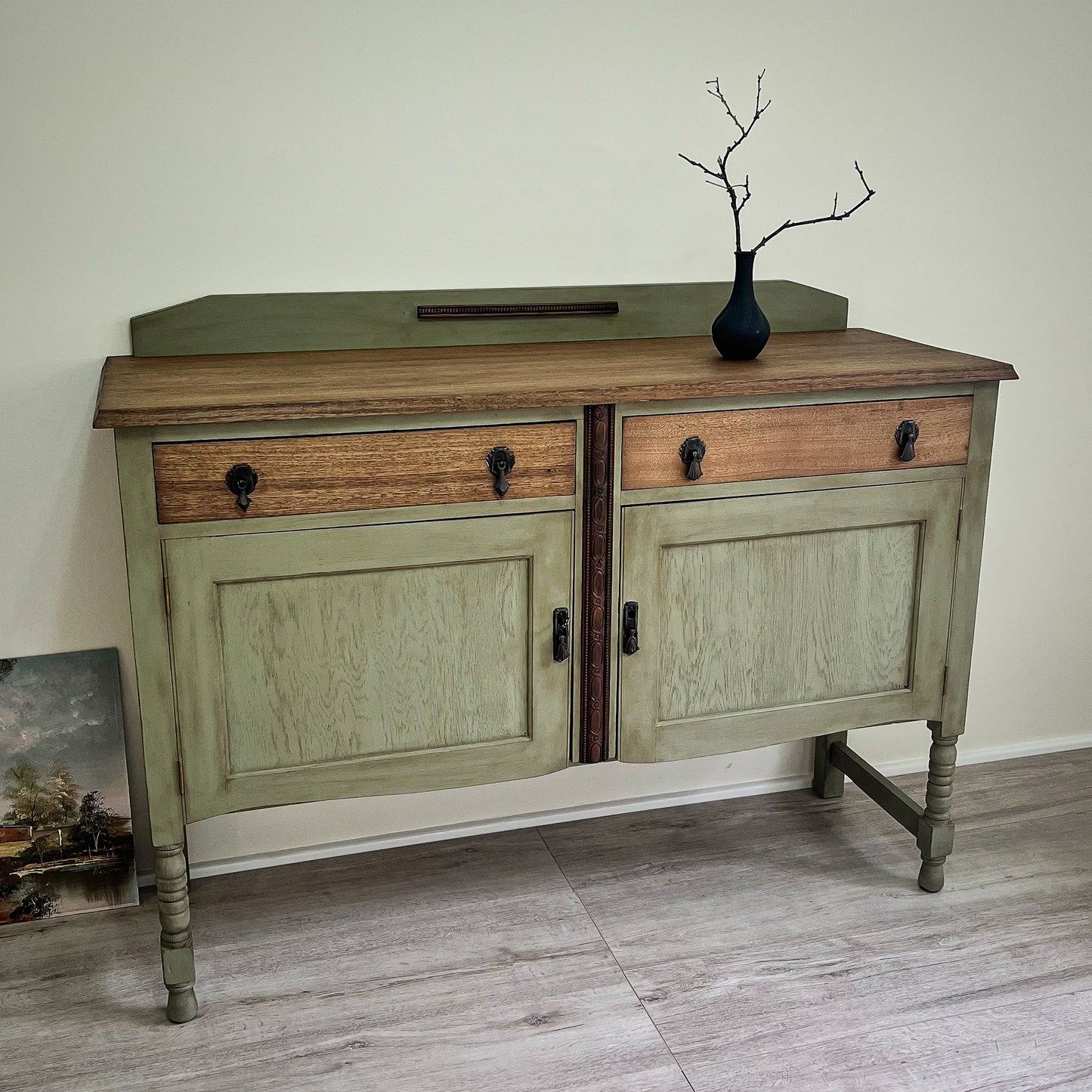 Antique sage buffet