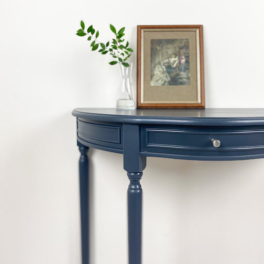 Semi round console table