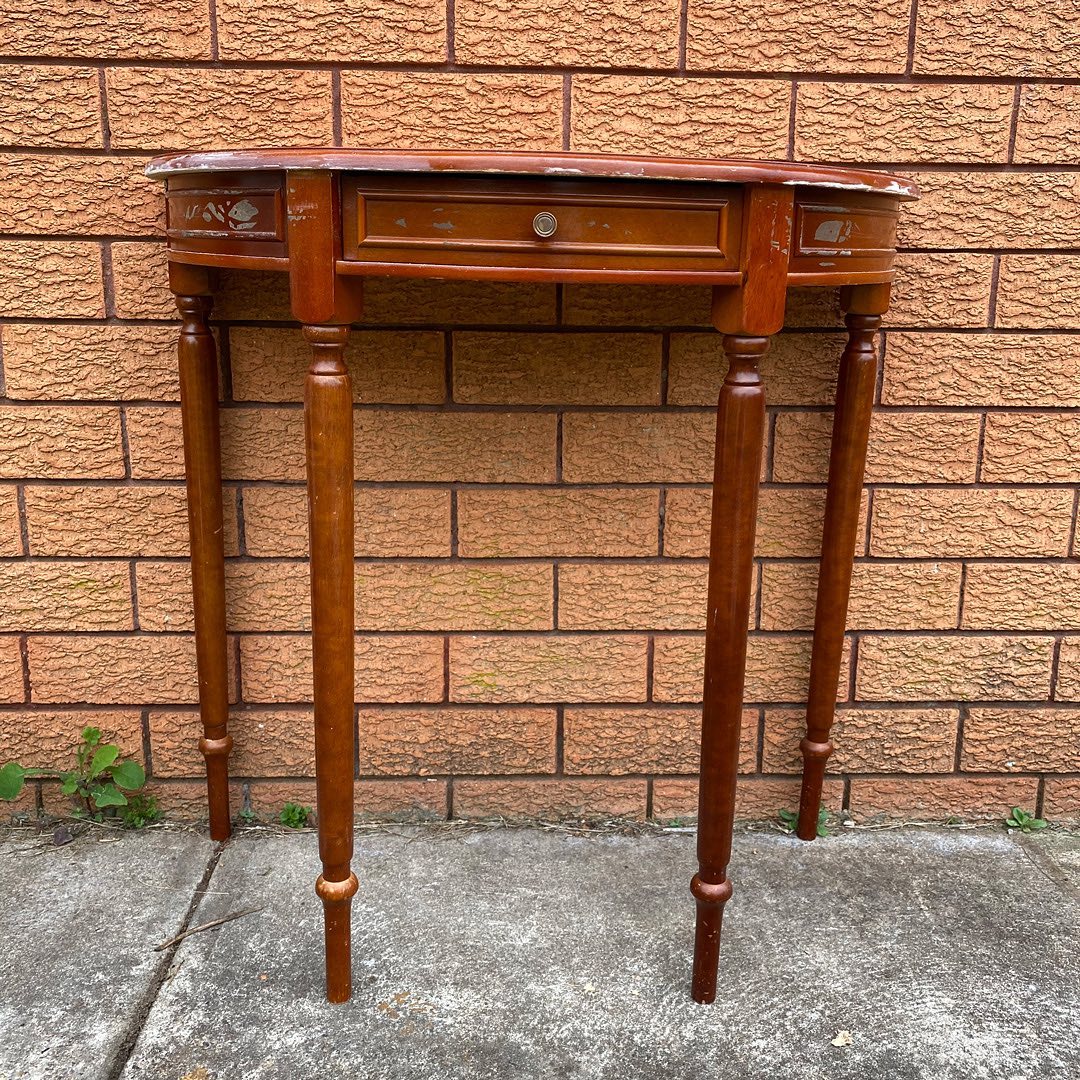 Semi round console table