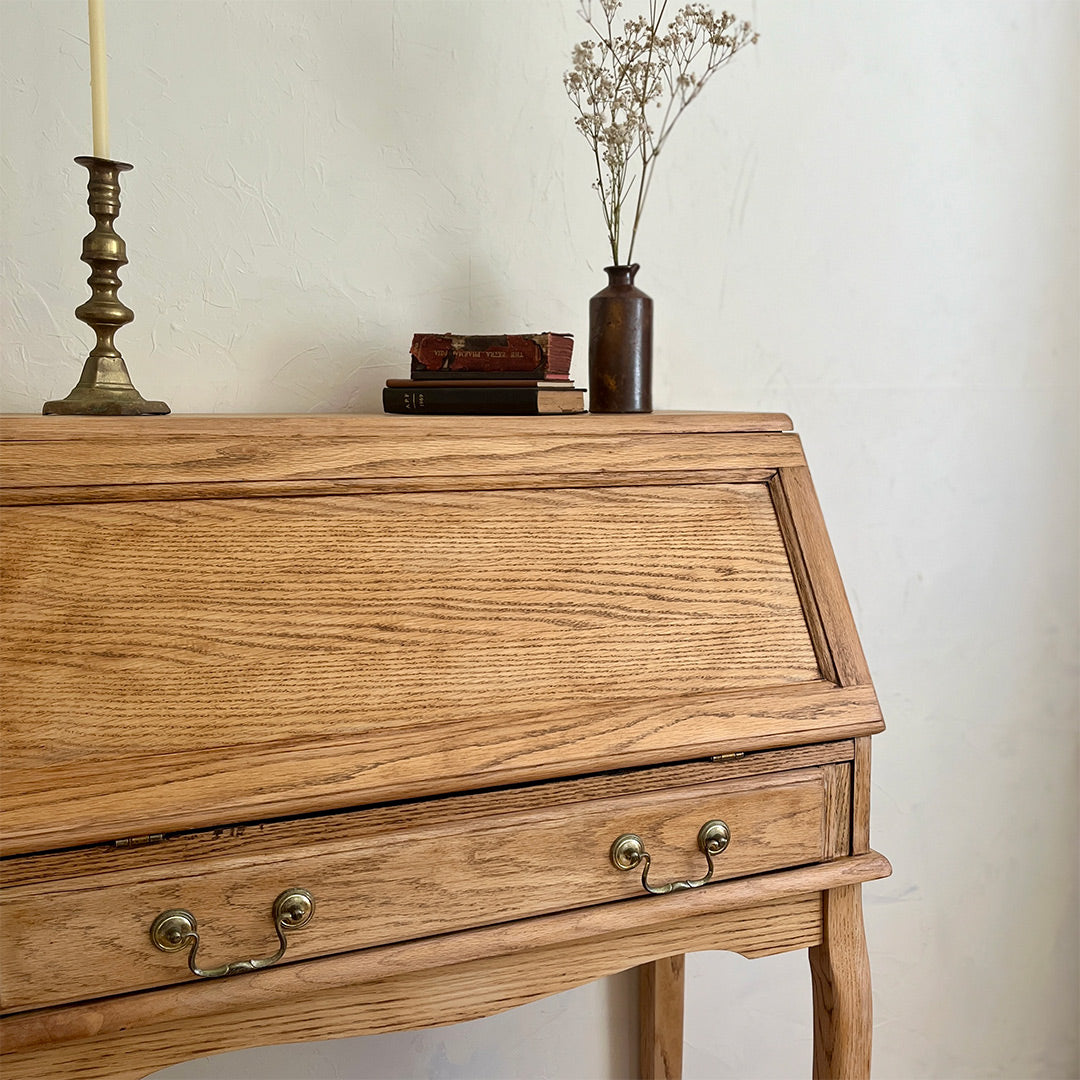 English oak writing desk