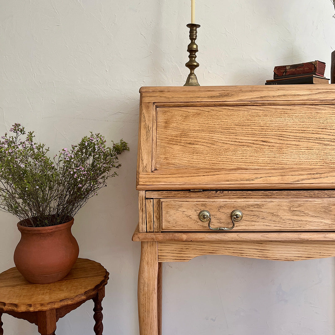 English oak writing desk