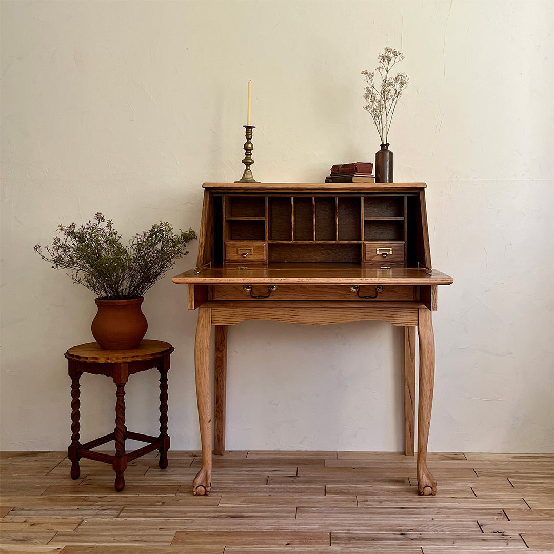 English oak writing desk