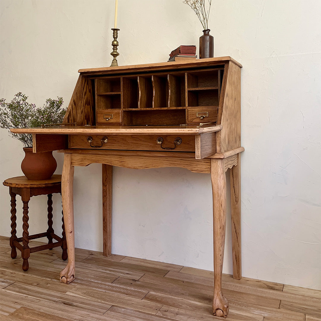 English oak writing desk