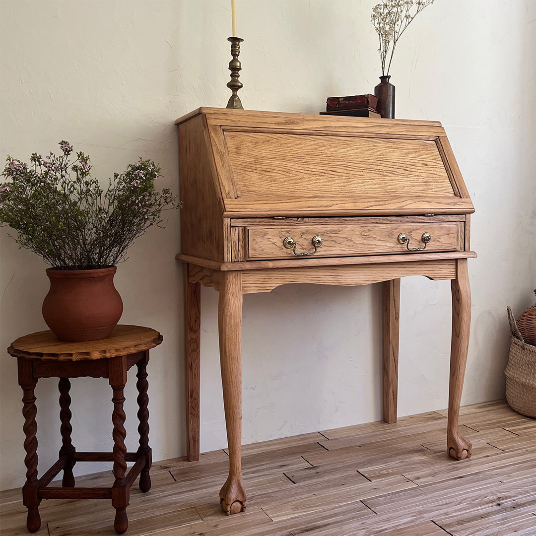 English oak writing desk