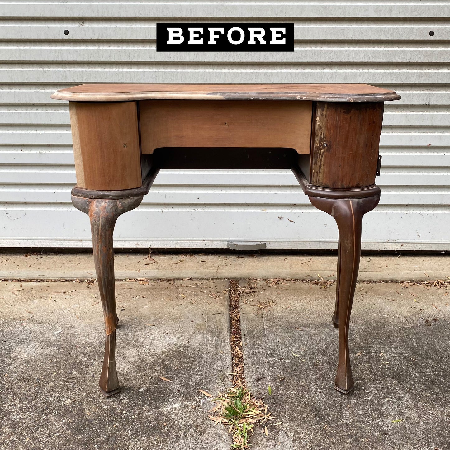Navy vintage console table
