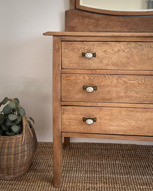 English Oak dresser with mirror