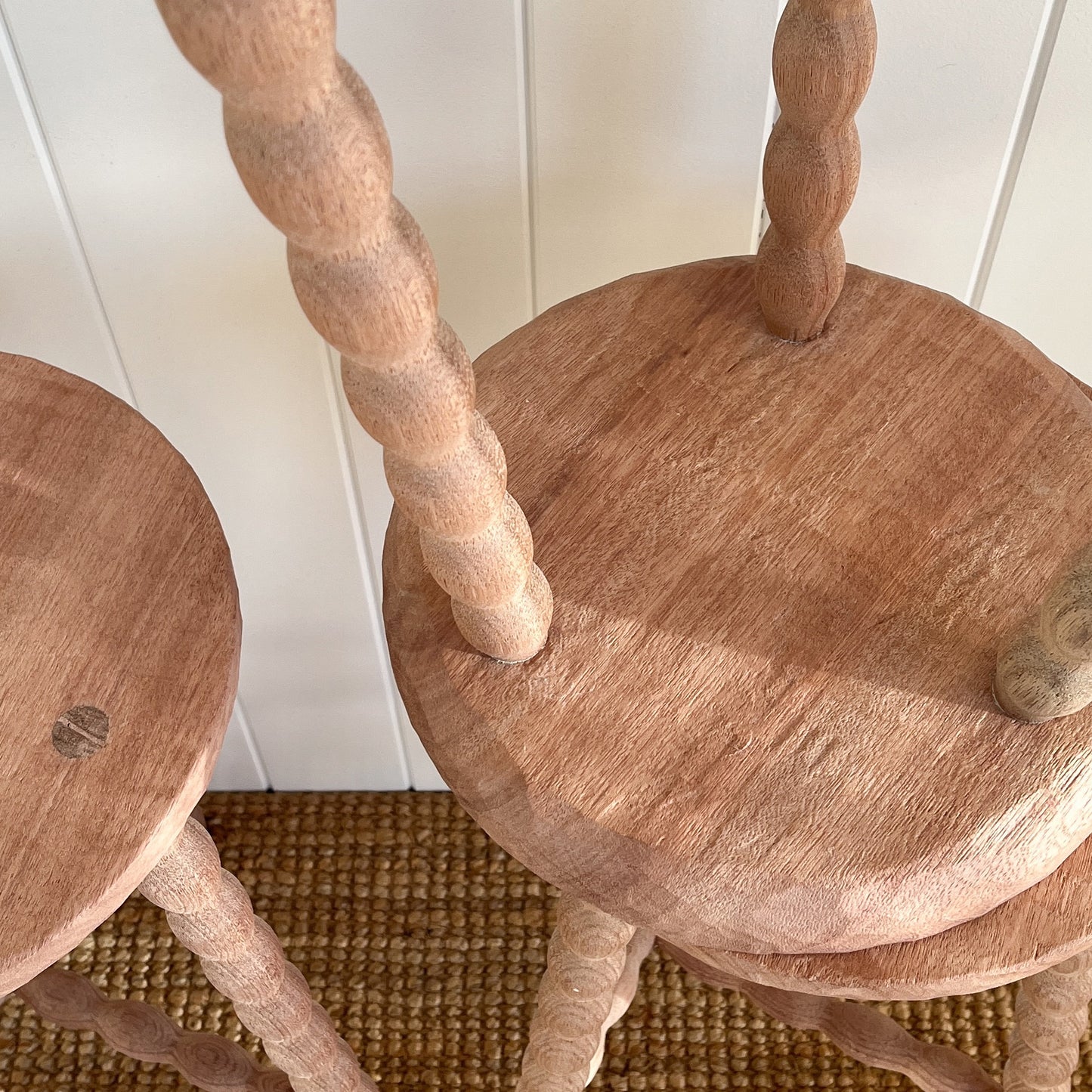 Bobbin High Stool - Raw finish