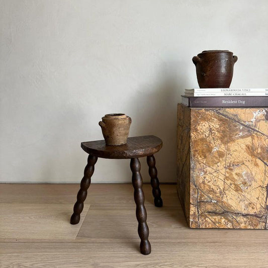 Demi-lune Bobbin Stool - 30cm High